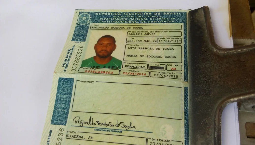 Vítima foi identificada como Regivaldo Barbosa de Sousa
