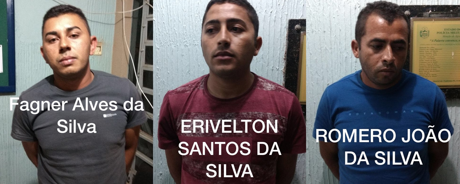 Trio é preso em carro roubado com arma de fogo e drogas em Acauã