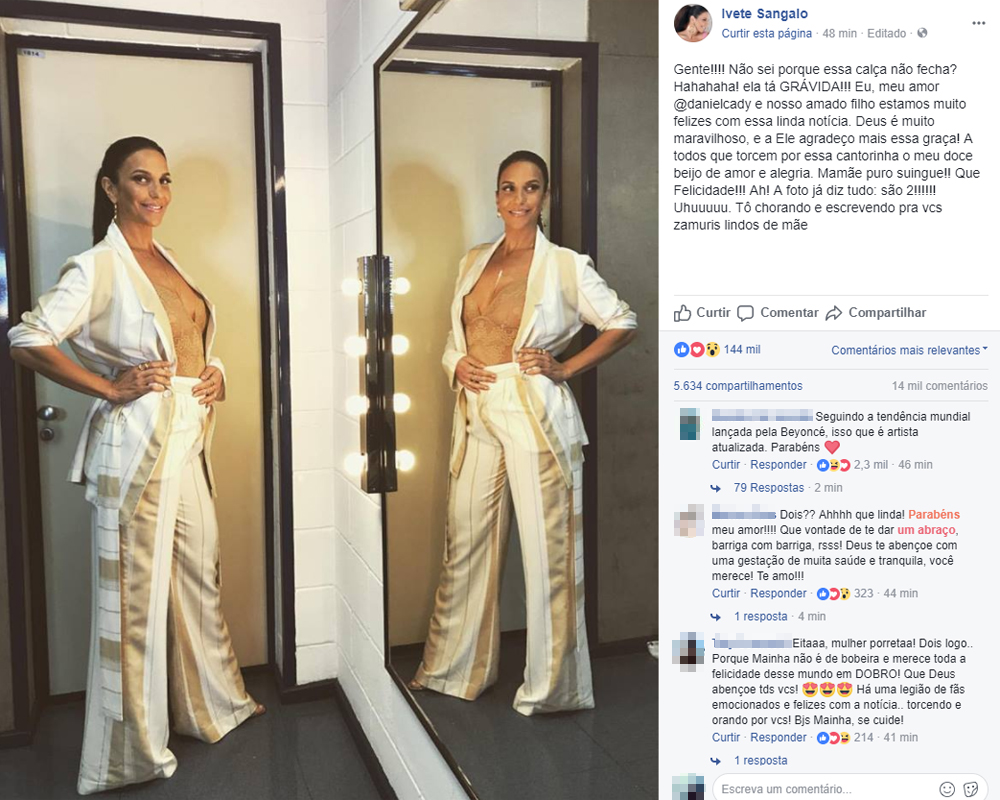 Ivete Sangalo anuncia gravidez