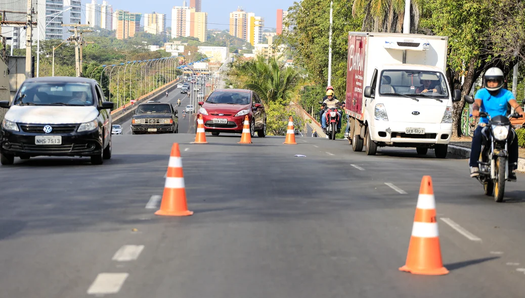 Transito ficou lento 