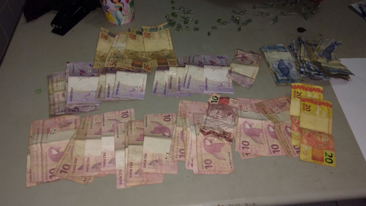 Material apreendido pela polícia