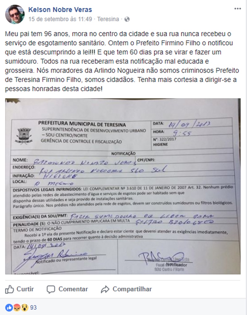 Postagem de Kelson Nobre Veras