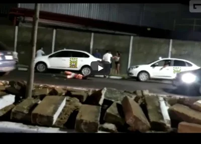 Confusão com taxistas