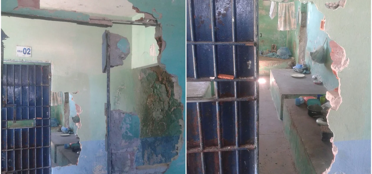 Detentos destroem penitenciária