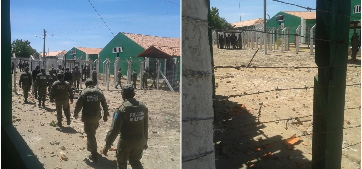 Policiais militar na penitenciária de vereda grande