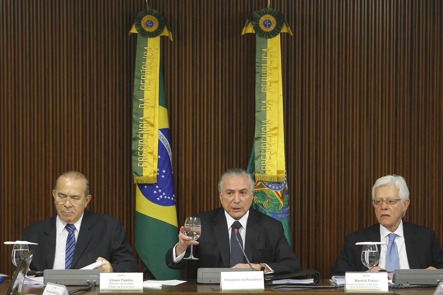 Eliseu Padilha, Michel Temer e Moreira Franco