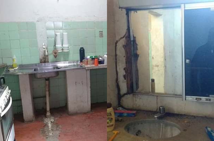 Habitantes denunciam a estrutura precária de alguns prédios 
