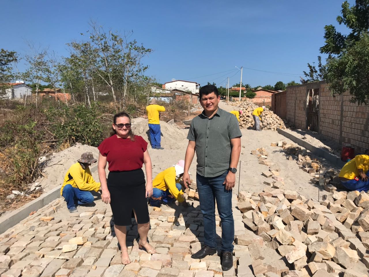 Obras de pavimentação