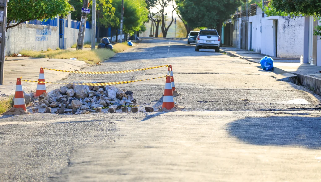 Rua Espirito Santo no Bairro Acarape 