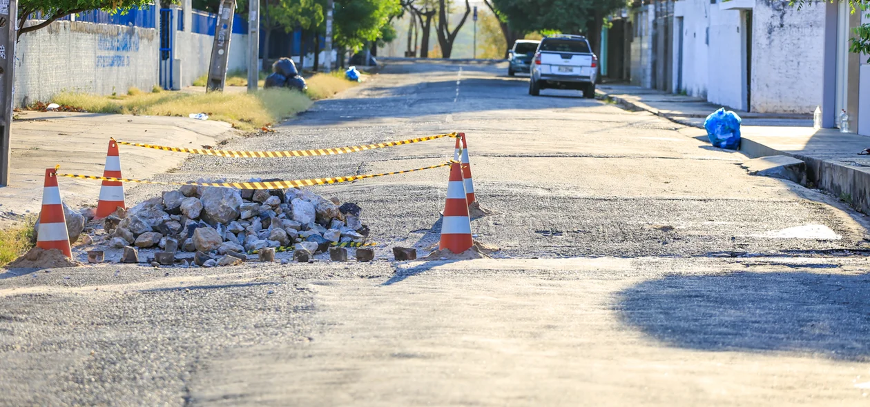 Rua Espirito Santo no Bairro Acarape 