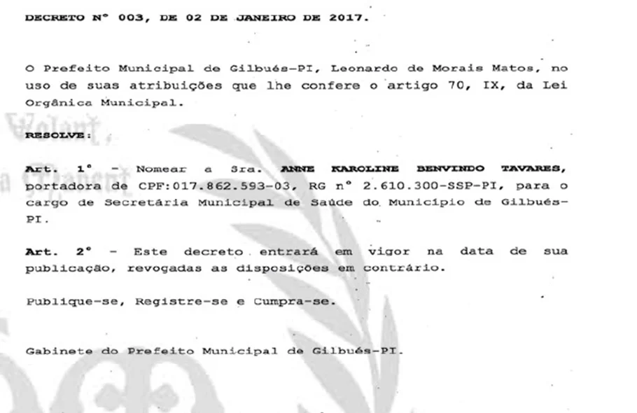 Nomeação Anne Karolline