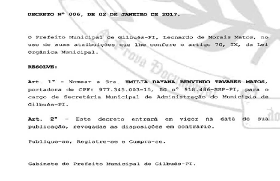 Nomeação Emilia Dayana