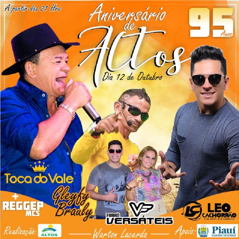 Atrações do aniversário de 95 anos de Altos