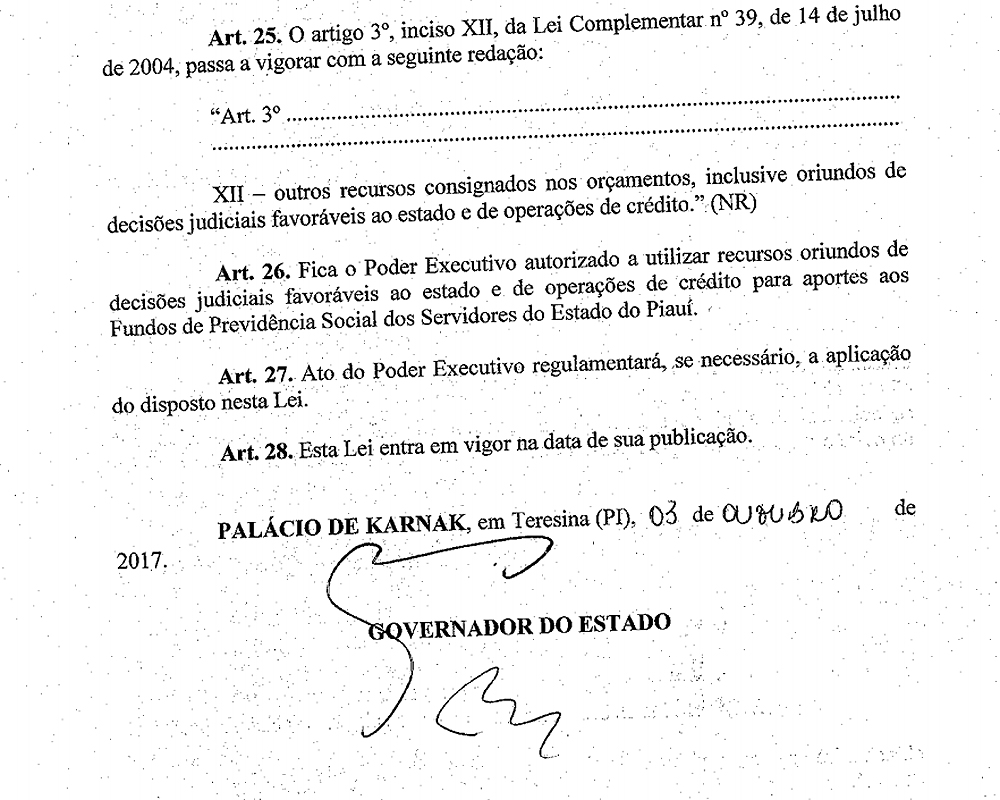 Trecho onde governador pretende usar recursos de empréstimos para outros pagamentos