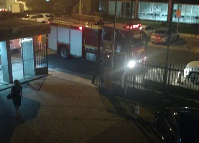 Corpo de bombeiros esteve no local