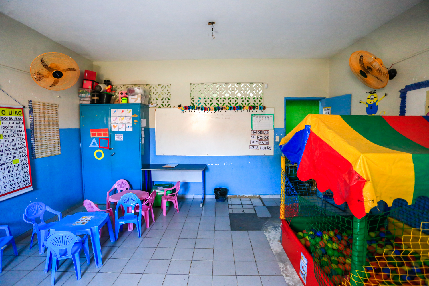 Sala de aula onde a criança estuda