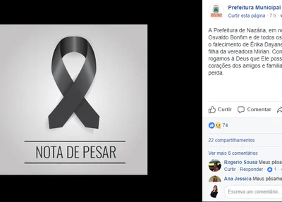 Nota de pesar 
