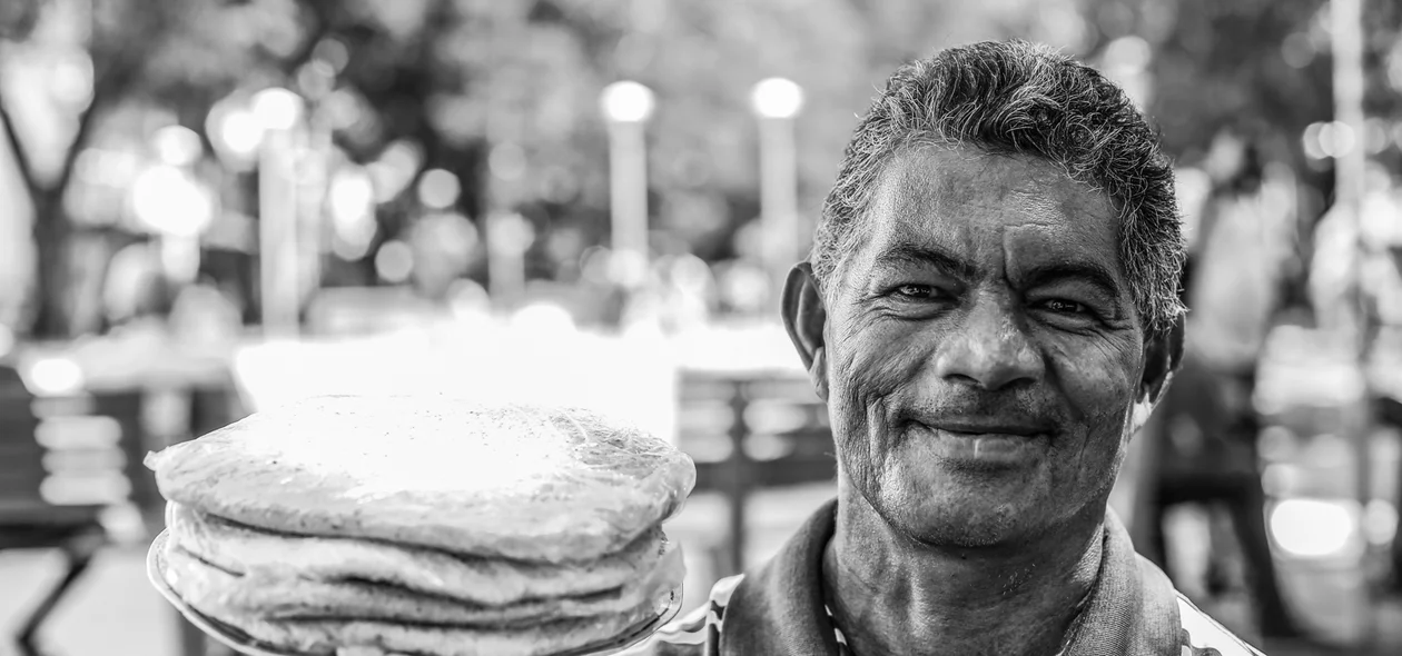 Anísio Francisco, 50 anos, vendedor de beiju em Teresina Piauí