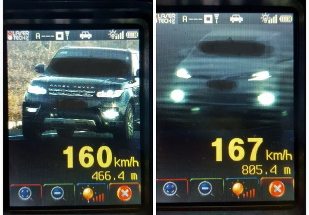 Veículos com mais de 150km/h