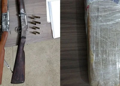 Armas e droga apreendidas em Amarante 