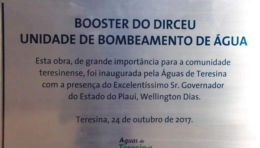Unidade de bombeamento de água do Dirceu é inaugurada