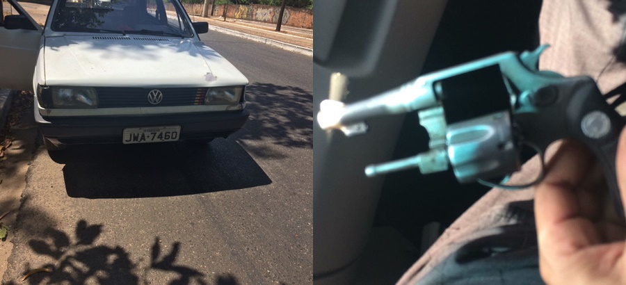 Carro e arma apreendidos após assalto 