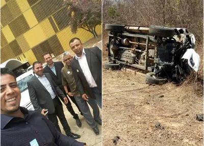 Leandro, prefeito Nael Barros, Dawdson, e os vereadores Augusto e Aislan