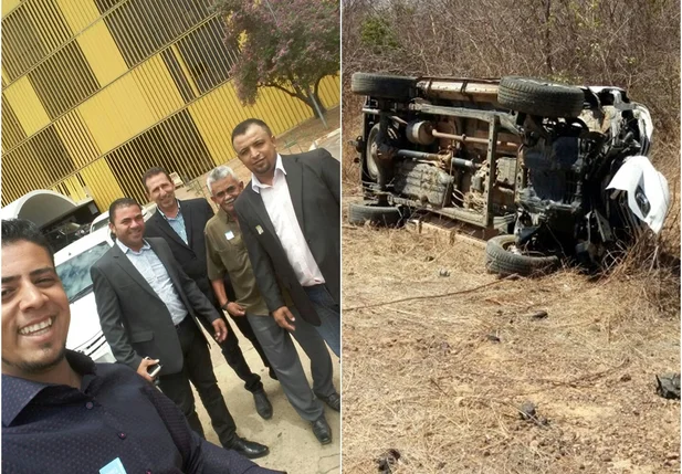Leandro, prefeito Nael Barros, Dawdson, e os vereadores Augusto e Aislan