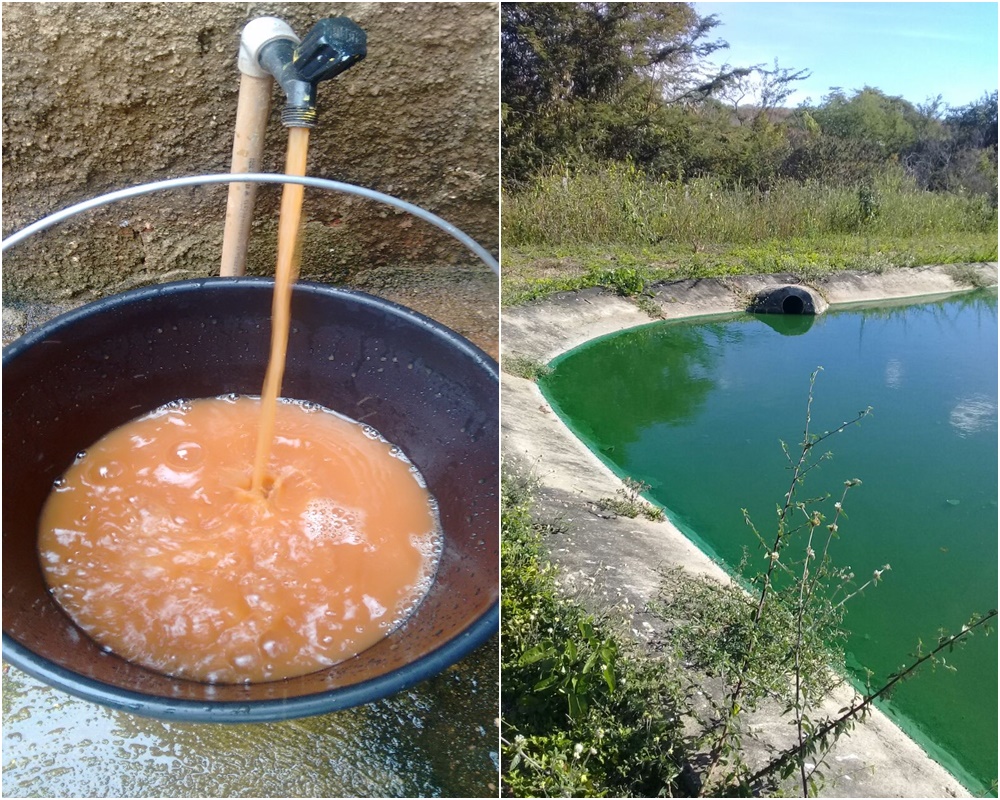 Água fornecida pela Agespisa em Corrente e esgoto sem tratamento que cai direto no Rio Corrente