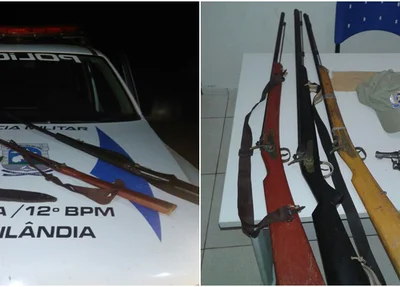 Armas apreendidas na noite de ontem(26)