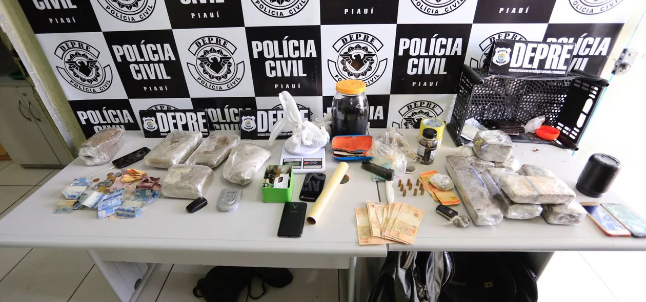 Materiais apreendidos