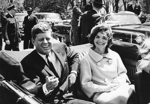 Presidente Kennedy minutos antes de sua morte