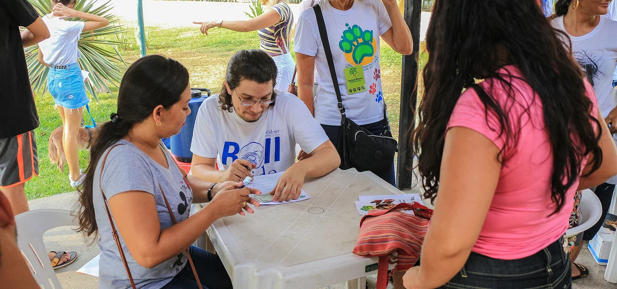 Fazendo a ficha de inscrição 
