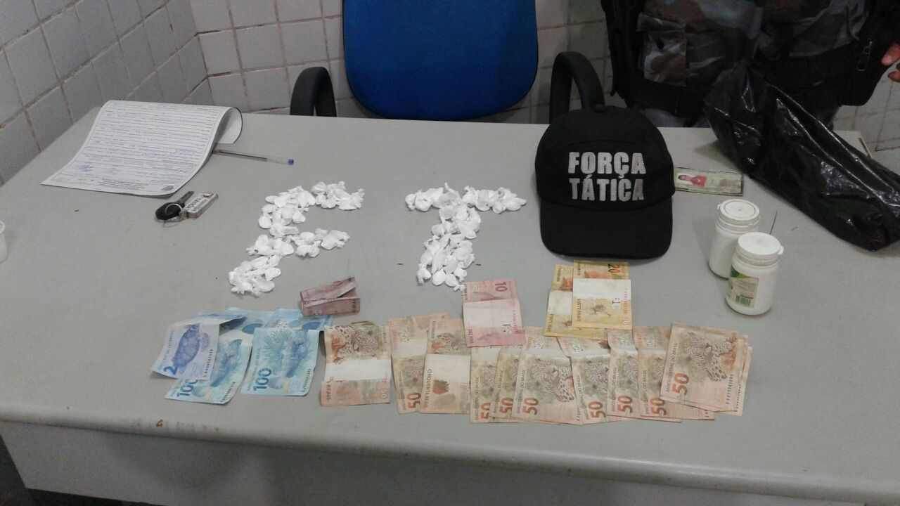 Materiais apreendidos pela PM