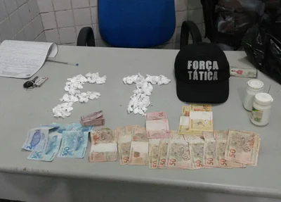 Materiais apreendidos pela PM