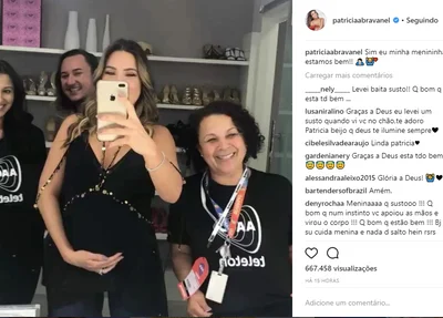Patrícia conta que está tudo bem após susto 
