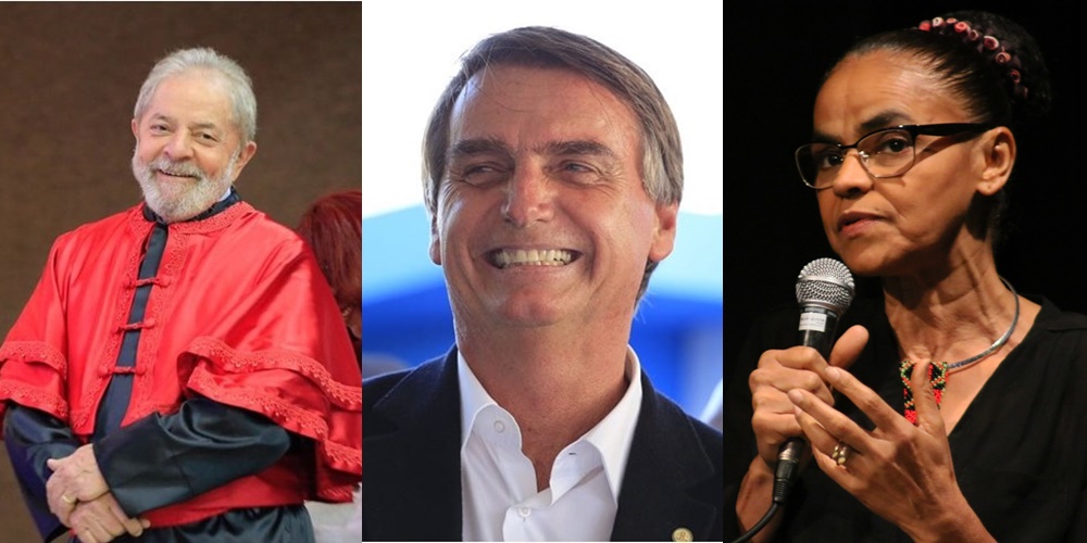 Lula, Bolsonaro e Marina