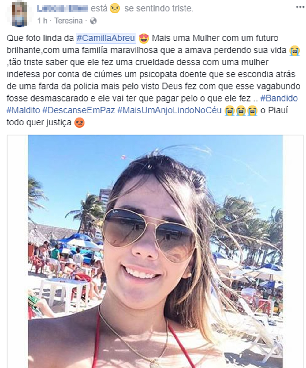 Morte de Camilla Abreu repercute