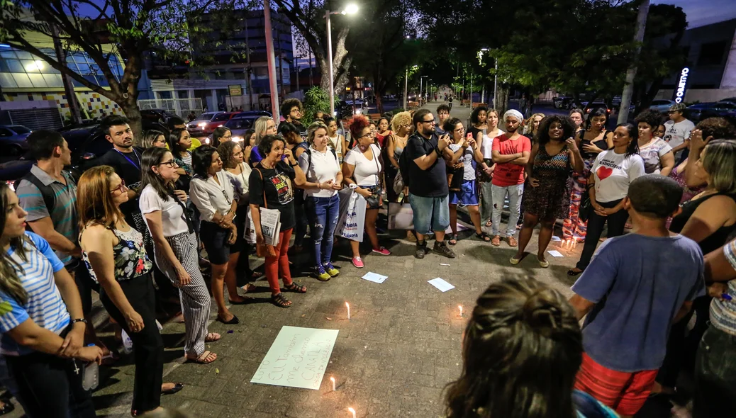 Manifestação na Frei Serafim em Teresina 