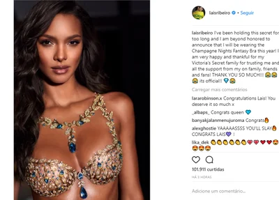 Postagem de Lais Ribeiro no Instagram 
