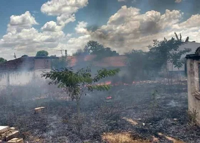 Incêndio destrói túmulos 