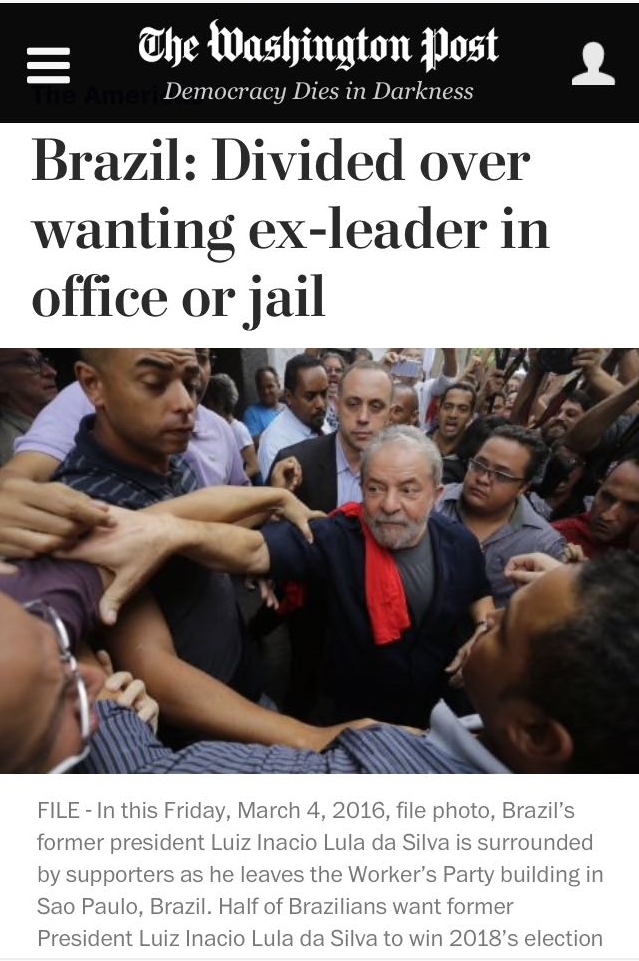 Brasil se divide entre cadeia e presidência para Lula, diz jornal americano