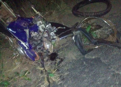 Motocicleta envolvida no acidente