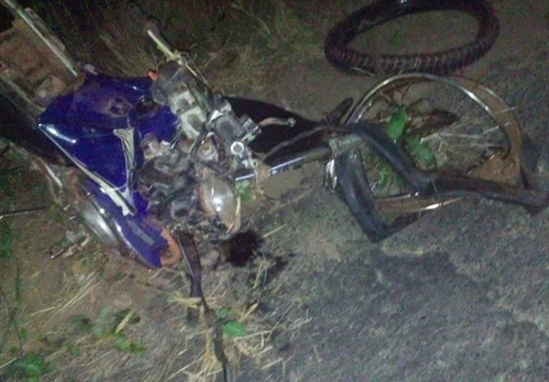 Motocicleta envolvida no acidente