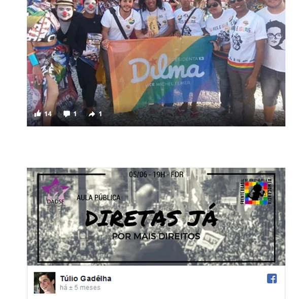 O jovem é engajado em movimentos sociais