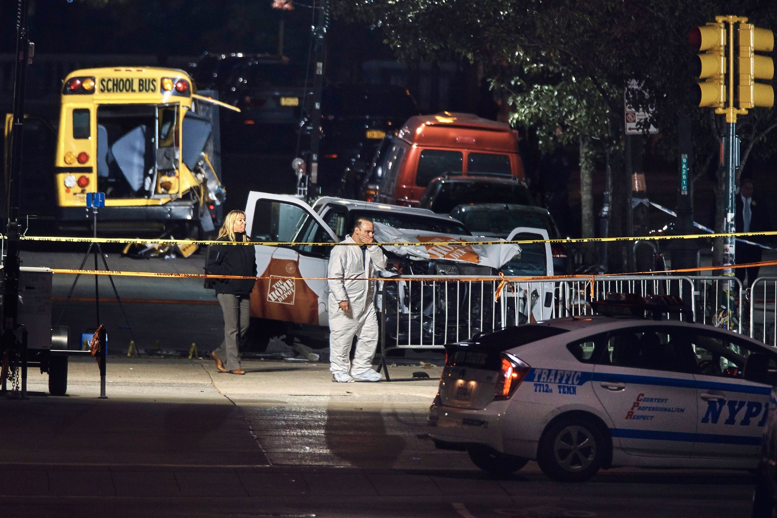 Polícia no local do atentado em Nova York