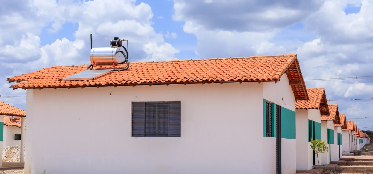 Casas do residencial Francisca Azevedo de Moraes, em Demerval Lobão