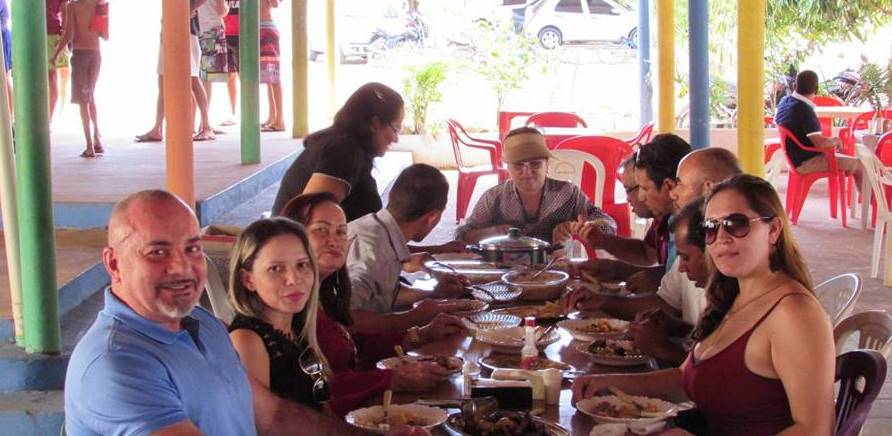 Henrique Rebelo em almoço com amigos