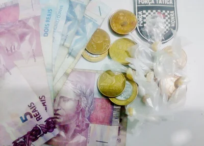 Drogas e dinheiro encontrados no bairro Dirceu II