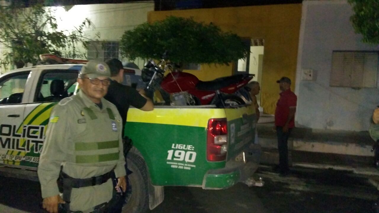 Motocicleta recuperada pela PM